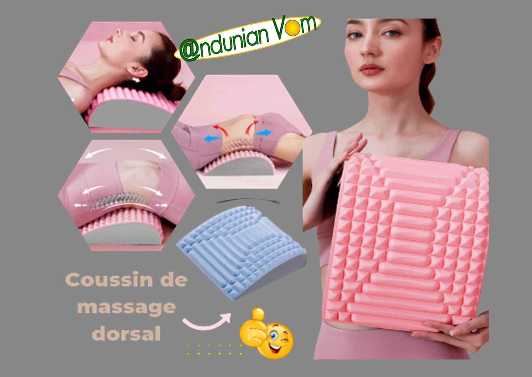 Coussin de Massage Dorsal™ – Soulage le Mal de Dos